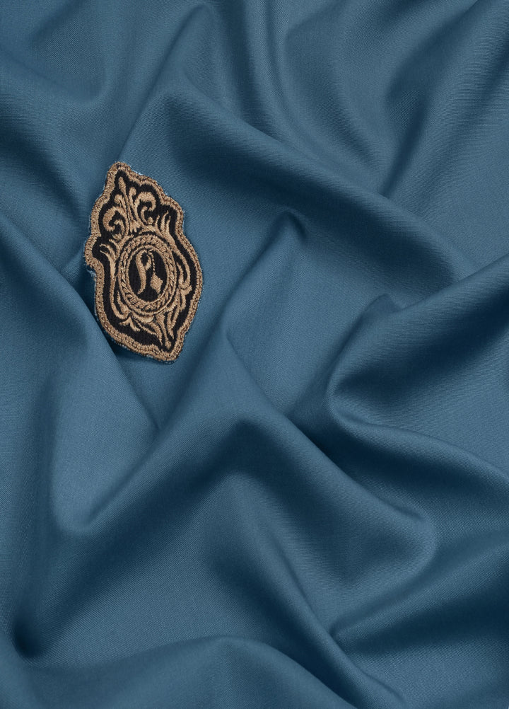 Prime Suiting by Fabrich Mens Unstitched Wash N Wear Slate Blue - Summer Collection