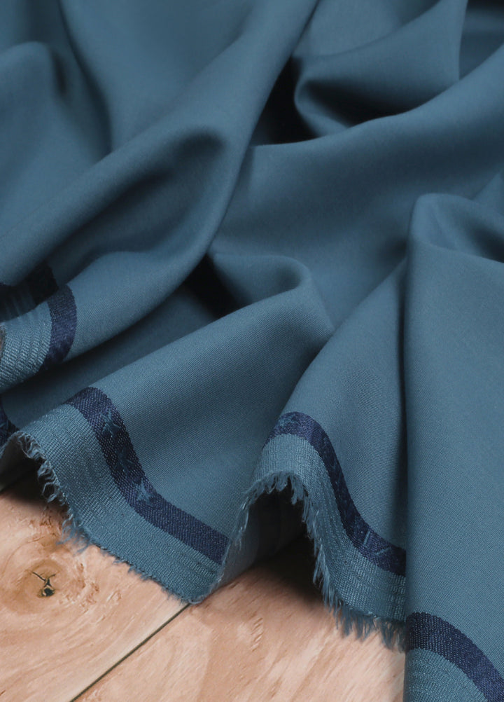 Prime Suiting by Fabrich Mens Unstitched Wash N Wear Slate Blue - Summer Collection
