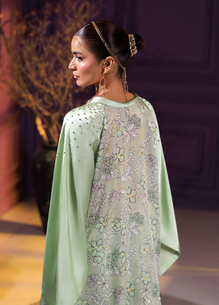 Afreen Sublimation by Huma Gul Pret Silk Hand work 2 Piece Suit HG-508 Suhana - Festive Collection