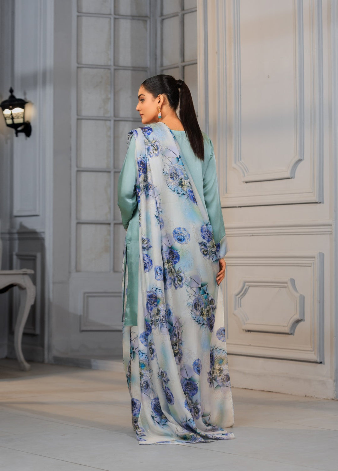 Afreen Sublimation by Huma Gul Pret Silk Hand work 3 Piece Suit HG-509 Sahar - Festive Collection