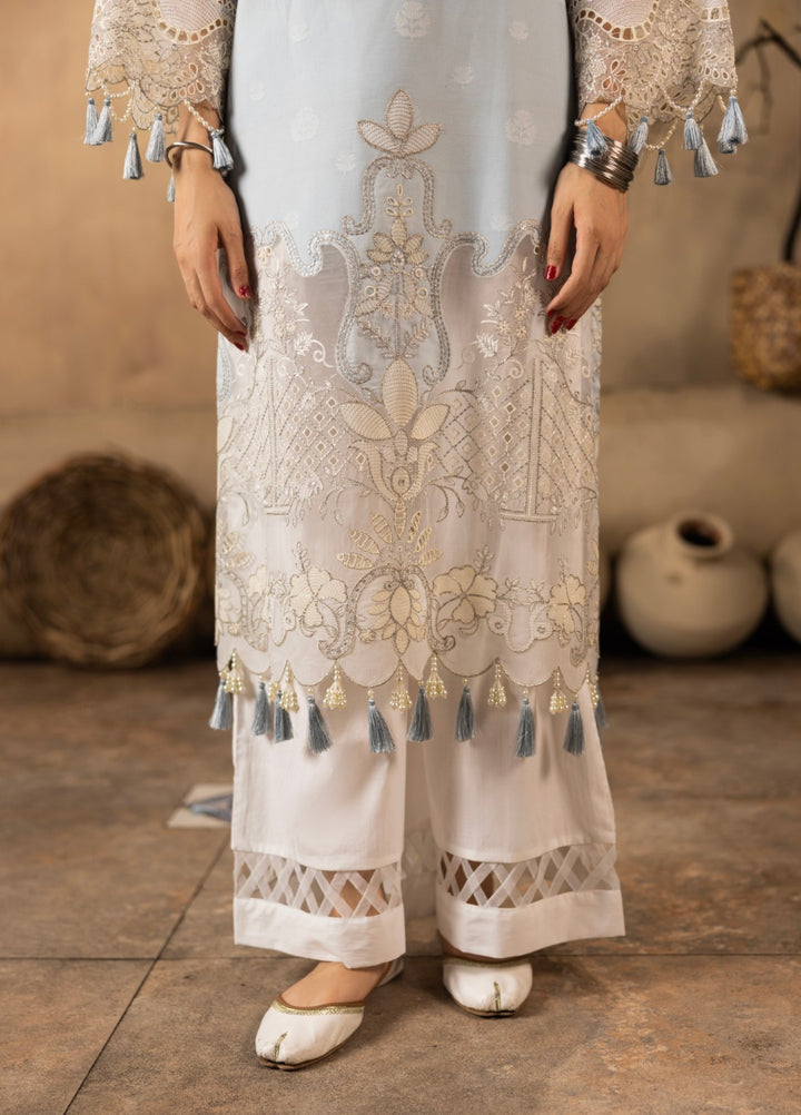 Ravish by Ruby Suleiman Unstitched Embroidered Lawn 3 Piece Suit Aab-e-Neelum - Festive Collection