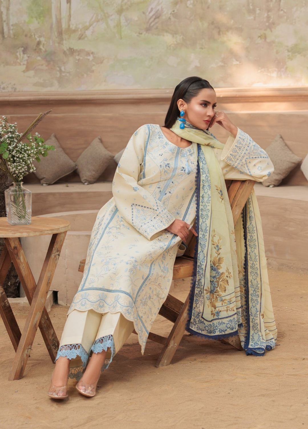 Rang e Gul by Huma Gul Unstitched Embroidered Lawn 3 Piece Suit HG-601 Zauq - Summer Collection