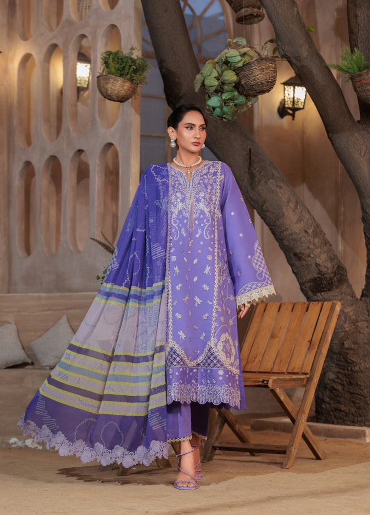 Rang e Gul by Huma Gul Unstitched Embroidered Lawn 3 Piece Suit HG-607 Laaj - Summer Collection