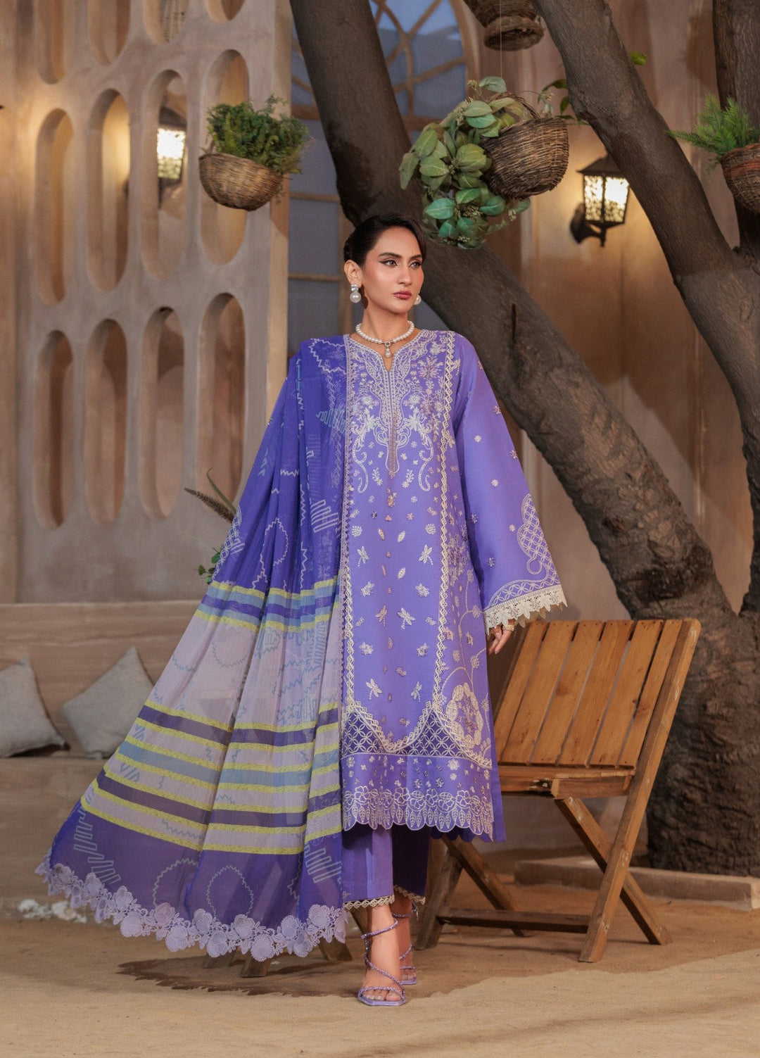 Rang e Gul by Huma Gul Unstitched Embroidered Lawn 3 Piece Suit HG-607 Laaj - Summer Collection