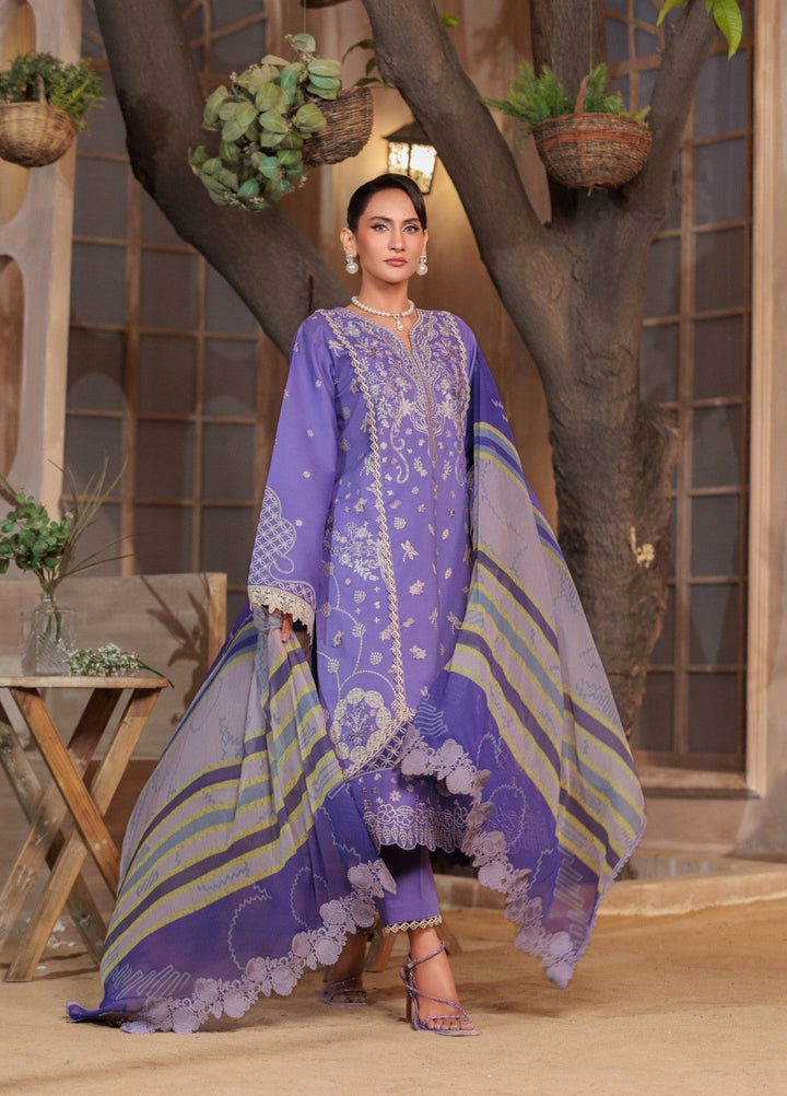 Rang e Gul by Huma Gul Unstitched Embroidered Lawn 3 Piece Suit HG-607 Laaj - Summer Collection