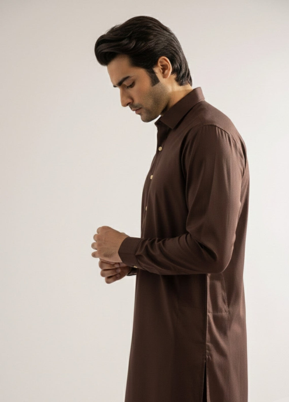 Brown premium shalwar kameez
