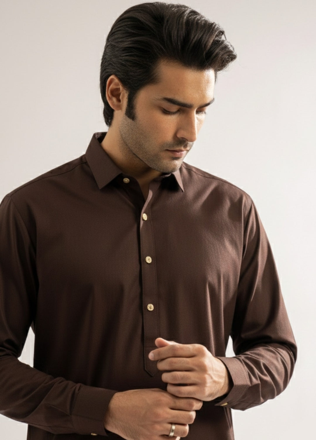 Brown Premium fabric shalwar kameez
