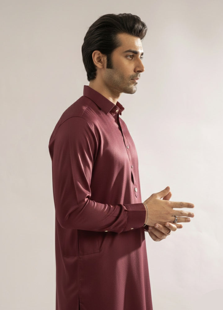 Burgandy premium shalwar kameez