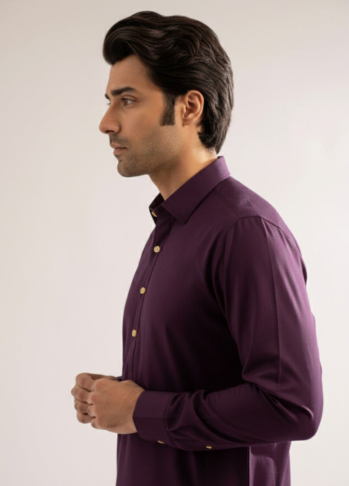 Dark purple premium shalwar kameez