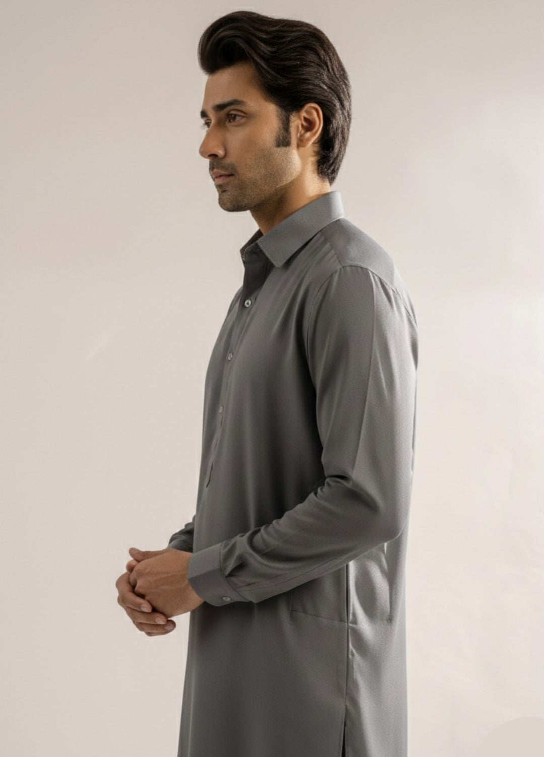 Charcoal grey premium shalwar kameez