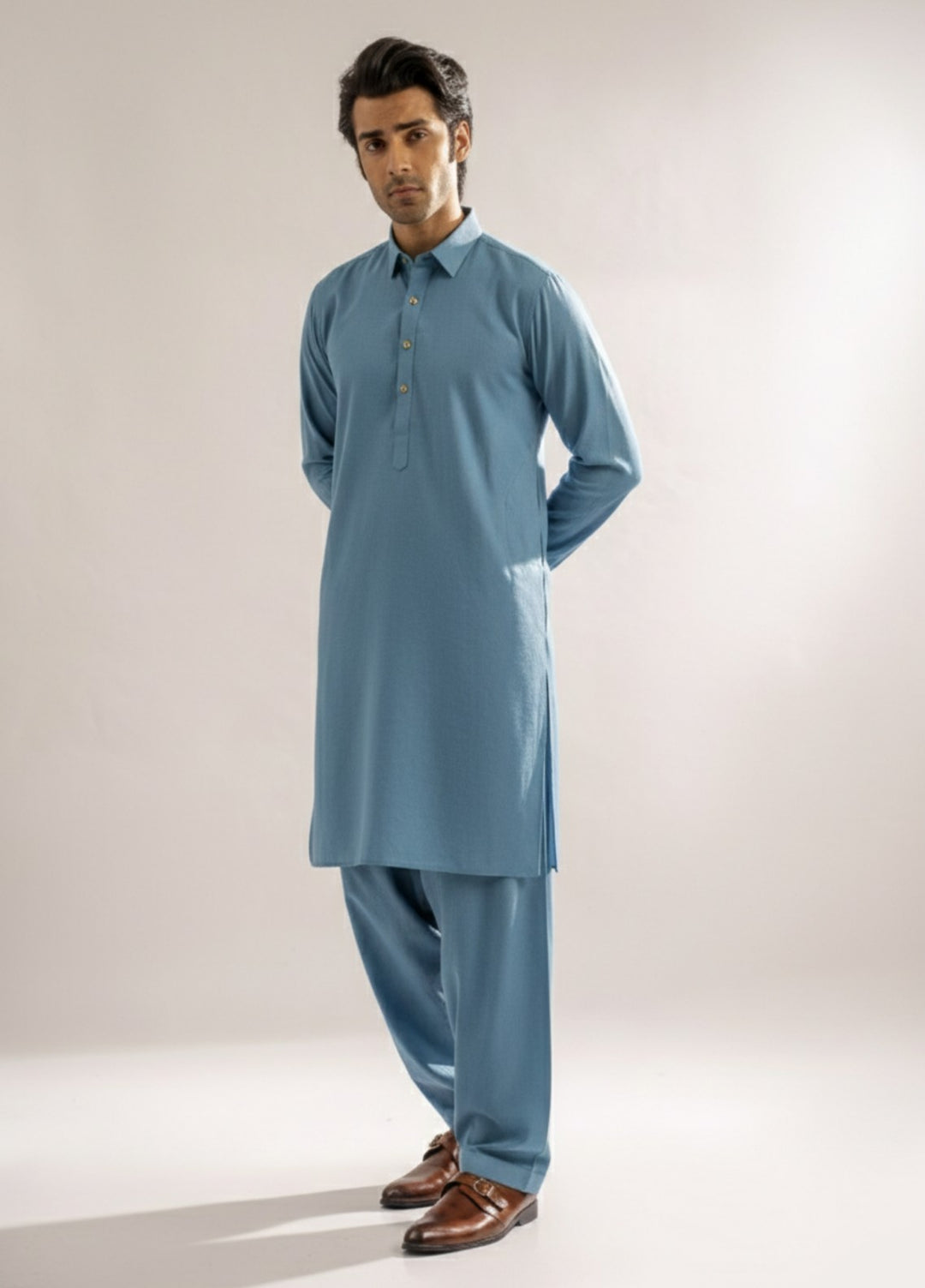 Ice blue premium shalwar kameez