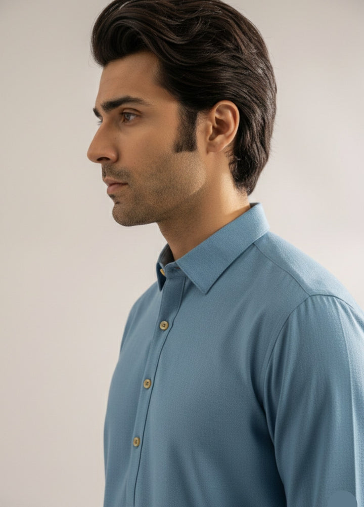 Ice blue premium shalwar kameez