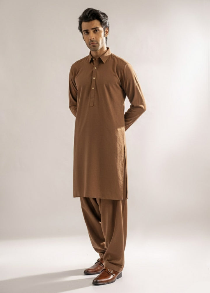 Light brown premium shalwar kameez
