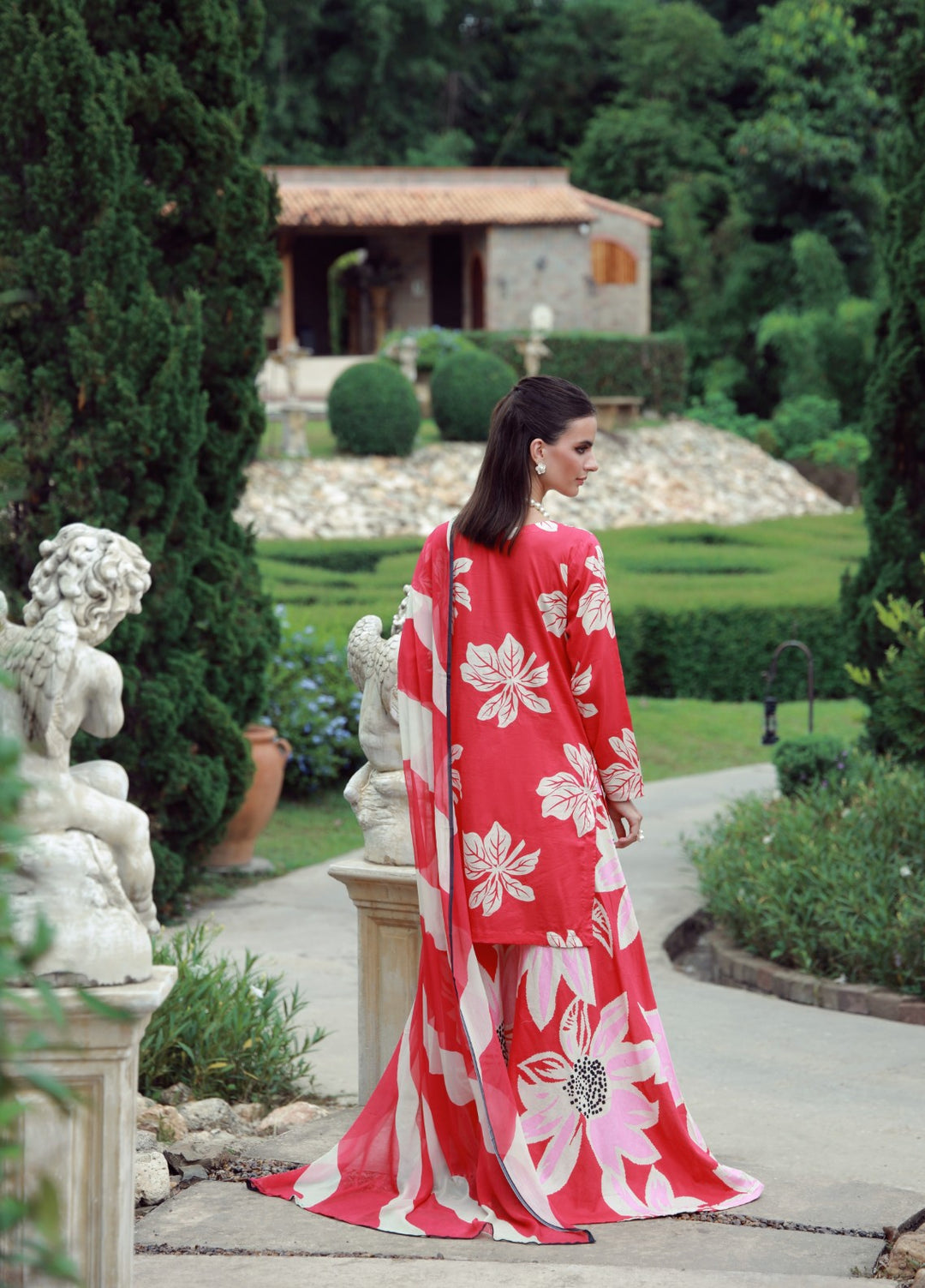 Stillness In Bloom By Feathers Printed Lawn 3 Piece Suit Vermilia - Summer Collection