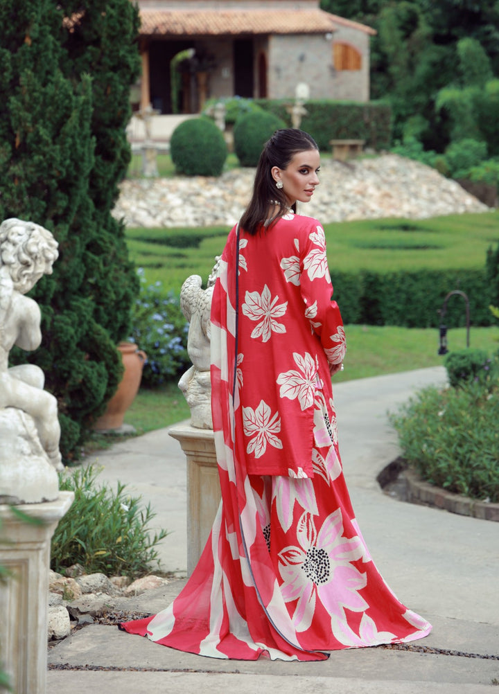 Stillness In Bloom By Feathers Printed Lawn 3 Piece Suit Vermilia - Summer Collection