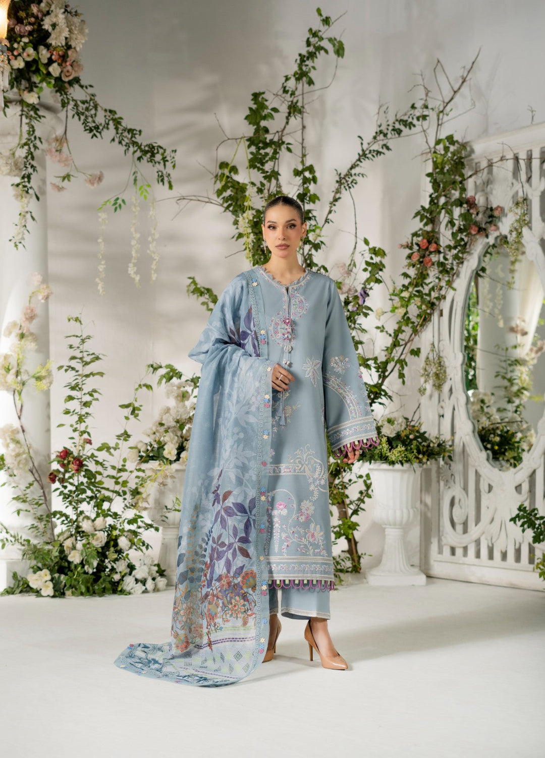 Atiya Irfan Women RTW Embroidered Lawn 3 Piece Suit SL-01 - Summer Collection