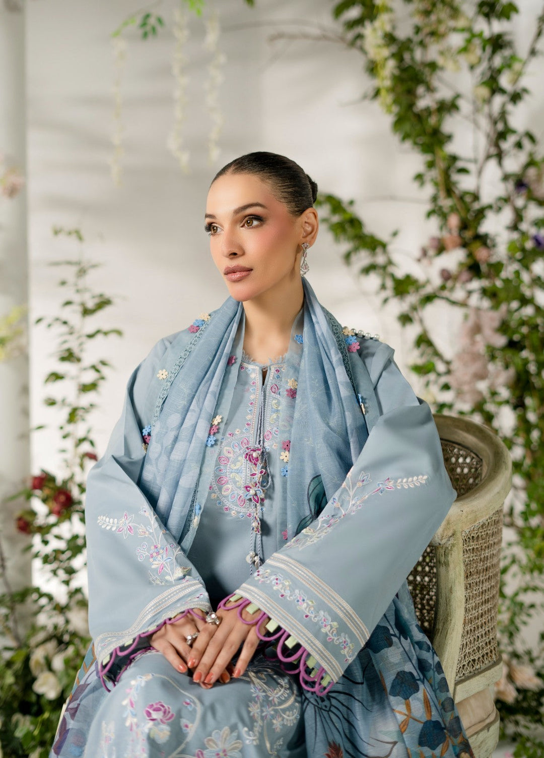 Atiya Irfan Women RTW Embroidered Lawn 3 Piece Suit SL-01 - Summer Collection