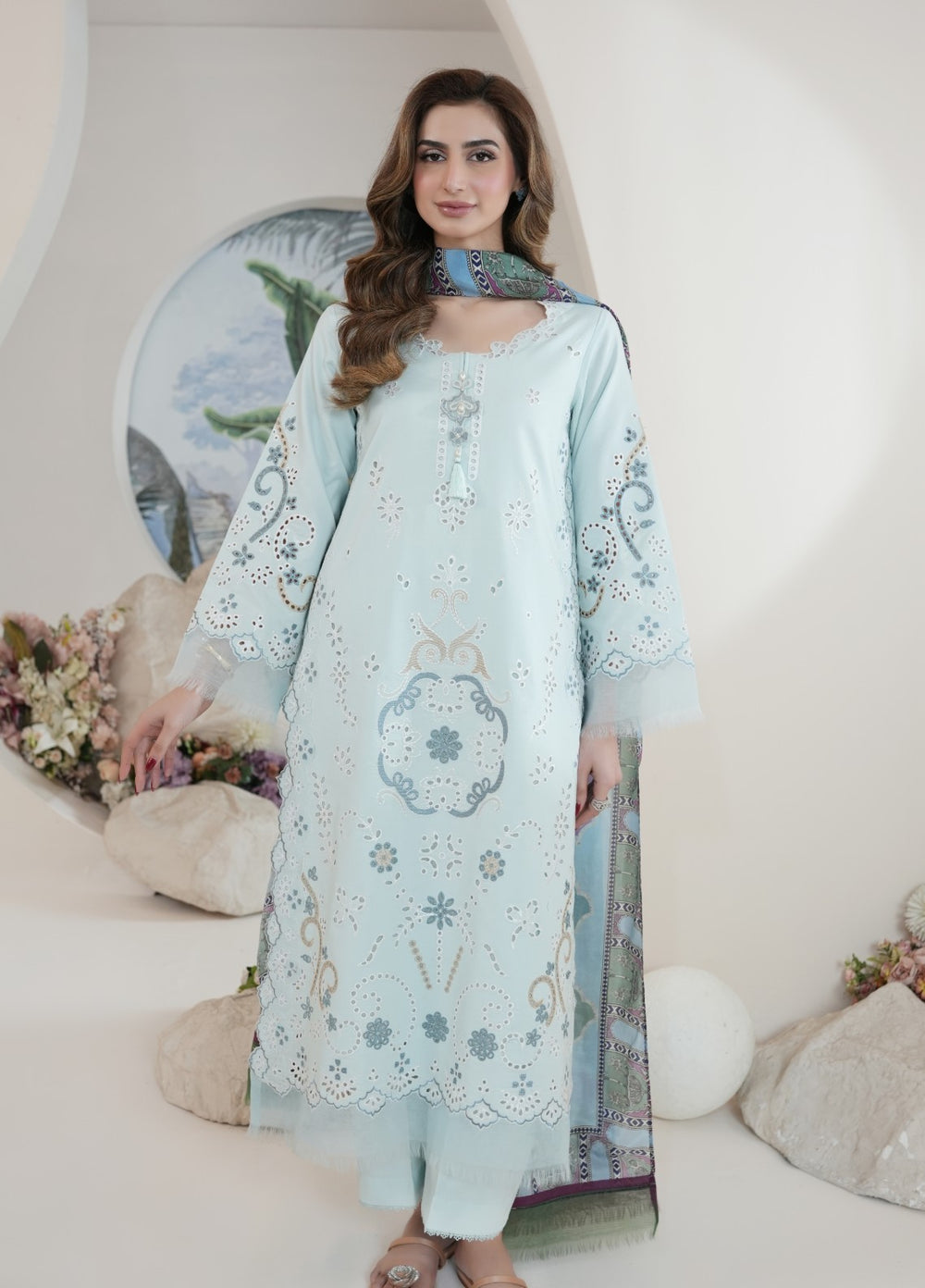Atiya Irfan Women RTW Embroidered Lawn 3 Piece Suit SL-06 - Summer Collection