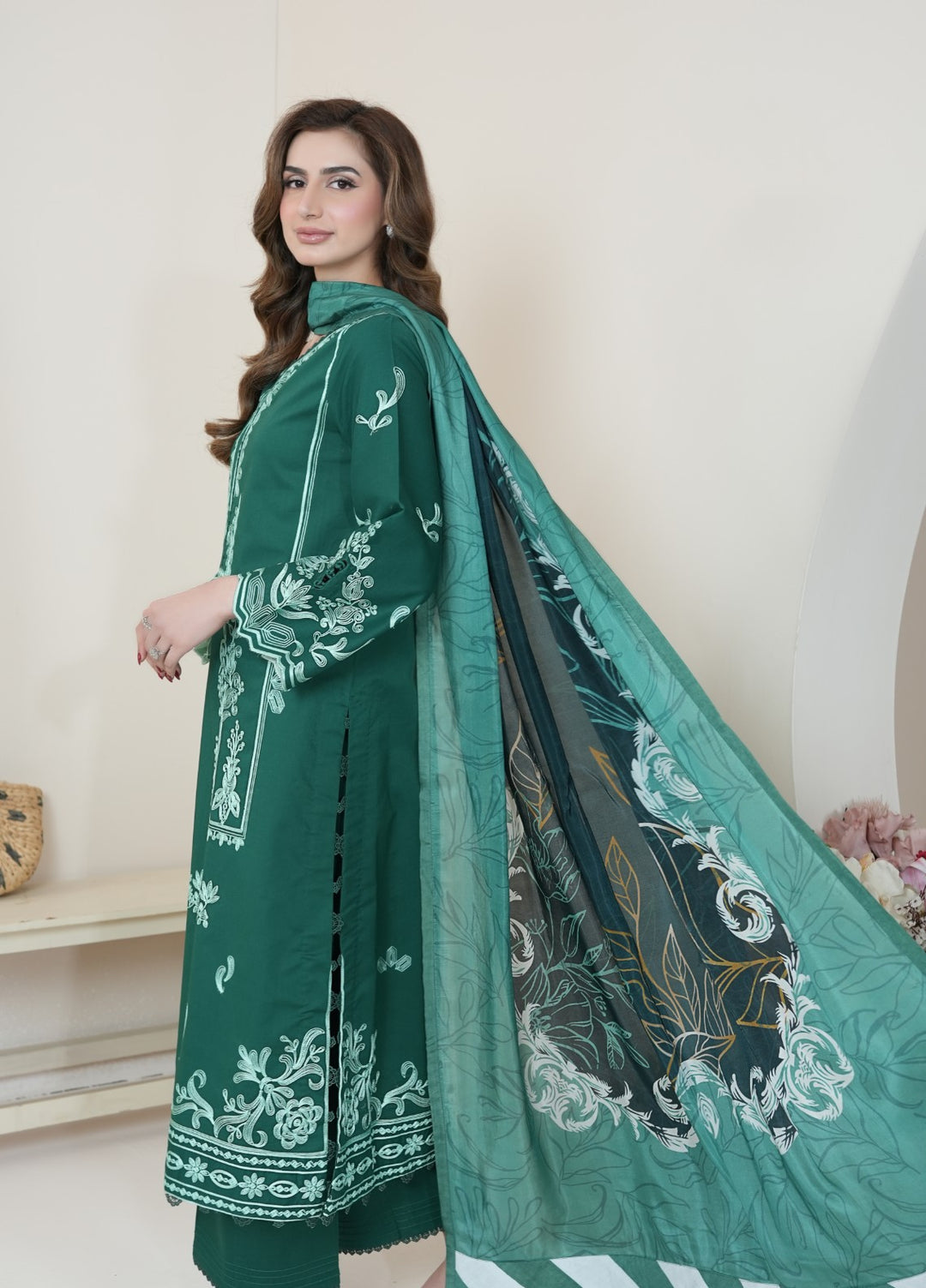 Atiya Irfan Women RTW Embroidered Lawn 3 Piece Suit SL-07 - Summer Collection