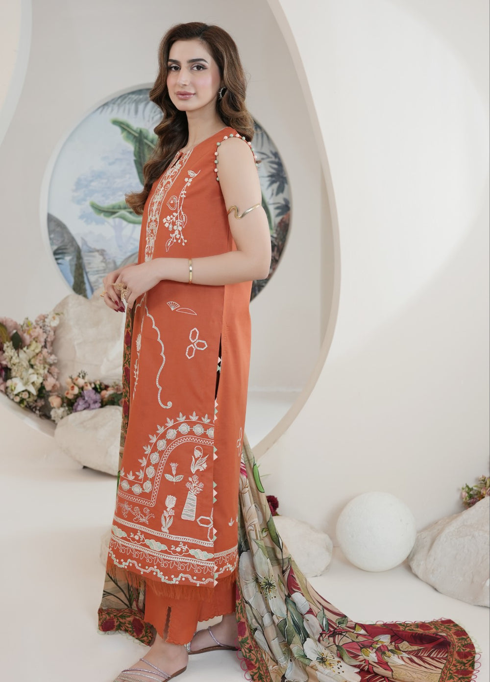 Atiya Irfan Women RTW Embroidered Lawn 3 Piece Suit SL-09 - Summer Collection