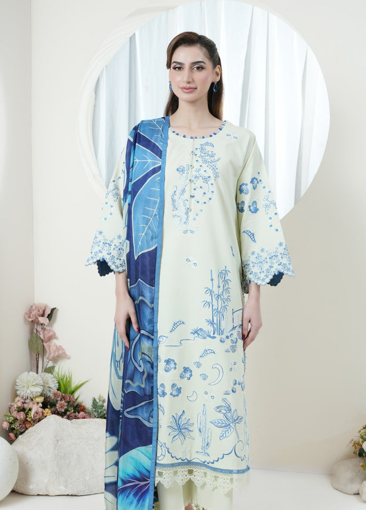 Atiya Irfan Women RTW Embroidered Lawn 3 Piece Suit SL-10 - Summer Collection