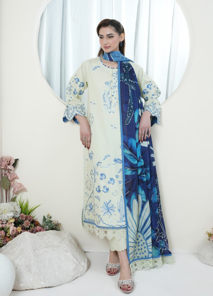 Atiya Irfan Women RTW Embroidered Lawn 3 Piece Suit SL-10 - Summer Collection