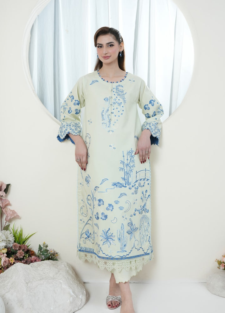 Atiya Irfan Women RTW Embroidered Lawn 3 Piece Suit SL-10 - Summer Collection