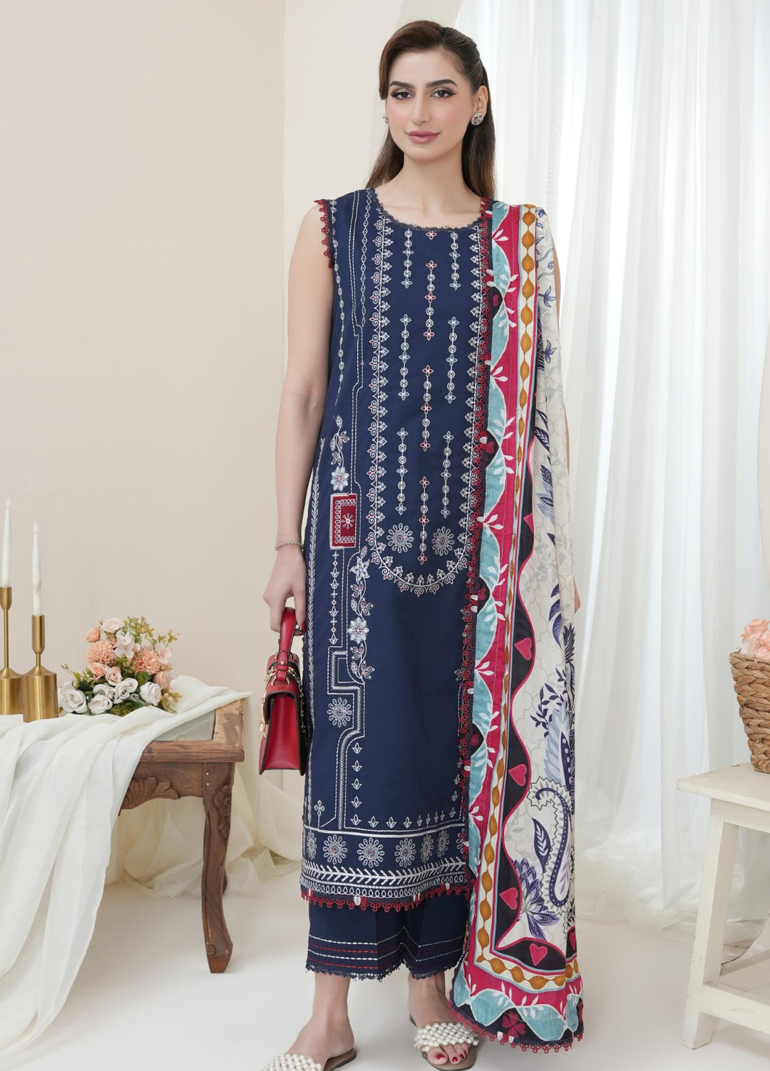 Atiya Irfan Women RTW Embroidered Lawn 3 Piece Suit SL-11 - Summer Collection