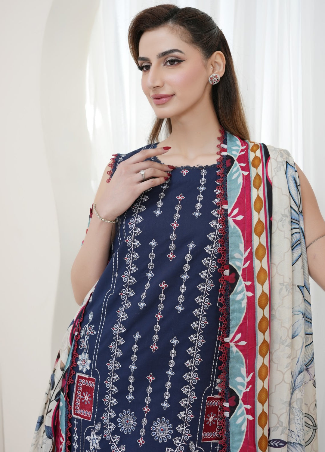 Atiya Irfan Women RTW Embroidered Lawn 3 Piece Suit SL-11 - Summer Collection