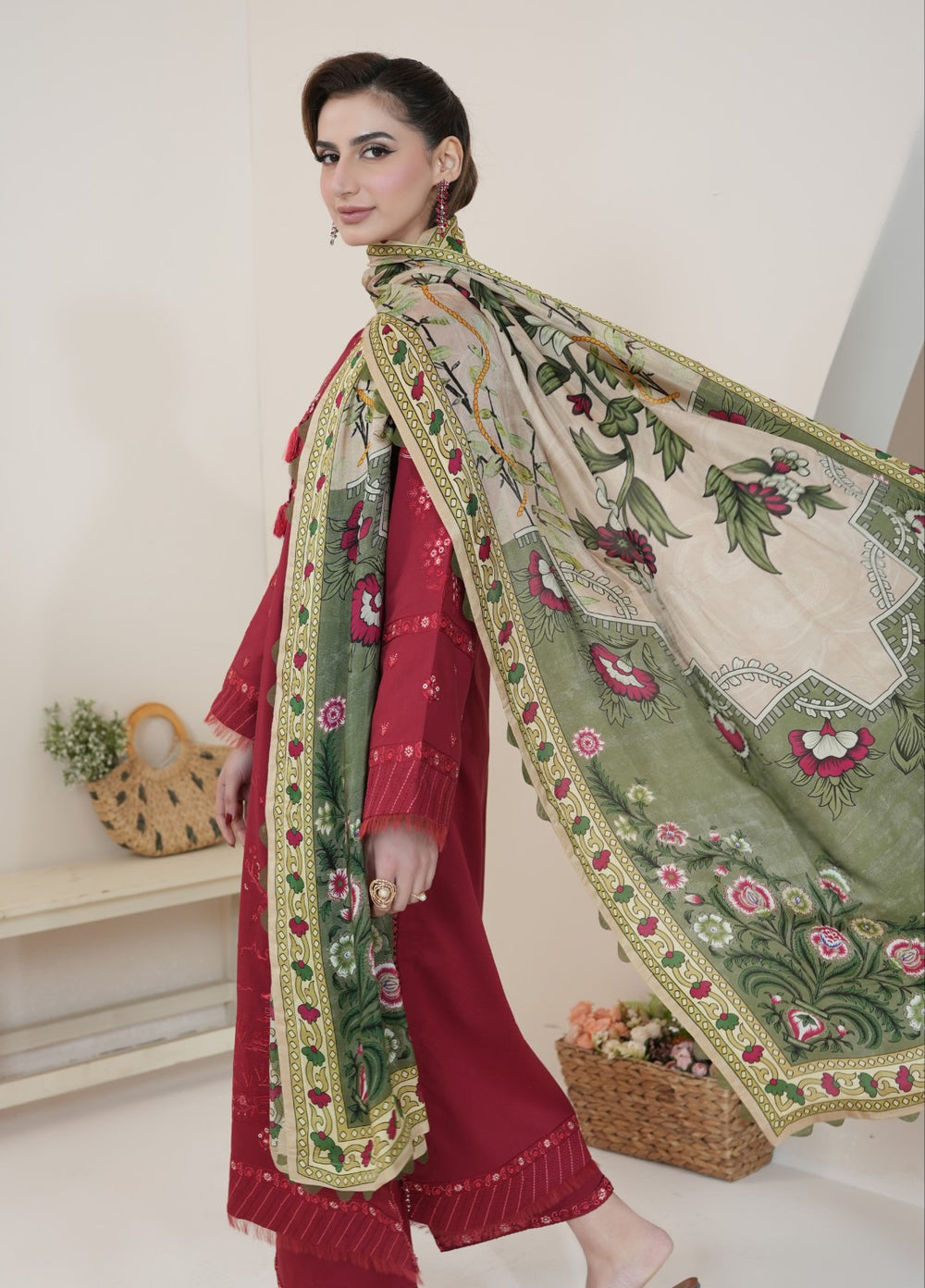 Atiya Irfan Women RTW Embroidered Lawn 3 Piece Suit SL-12 - Summer Collection