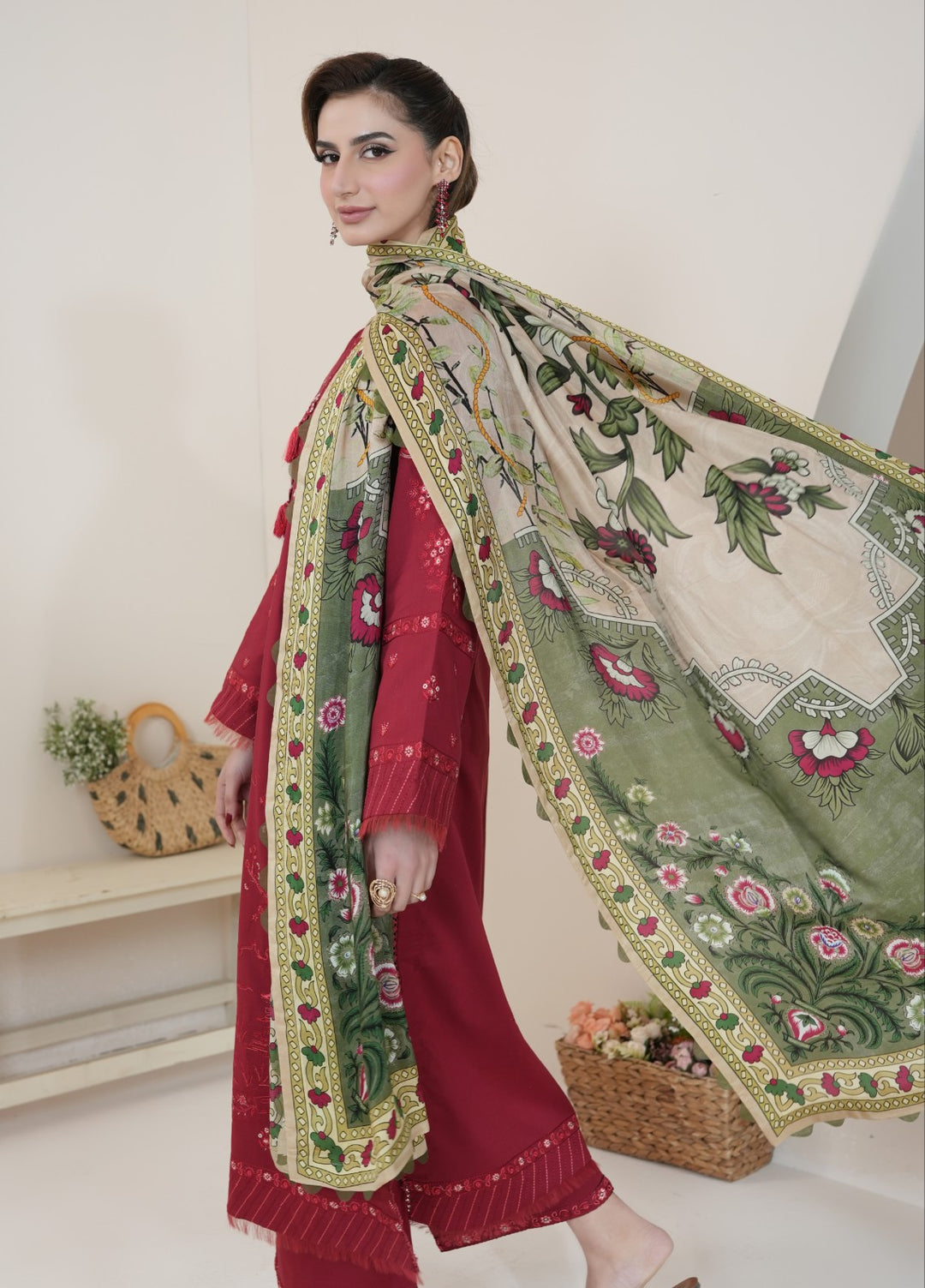 Atiya Irfan Women RTW Embroidered Lawn 3 Piece Suit SL-12 - Summer Collection