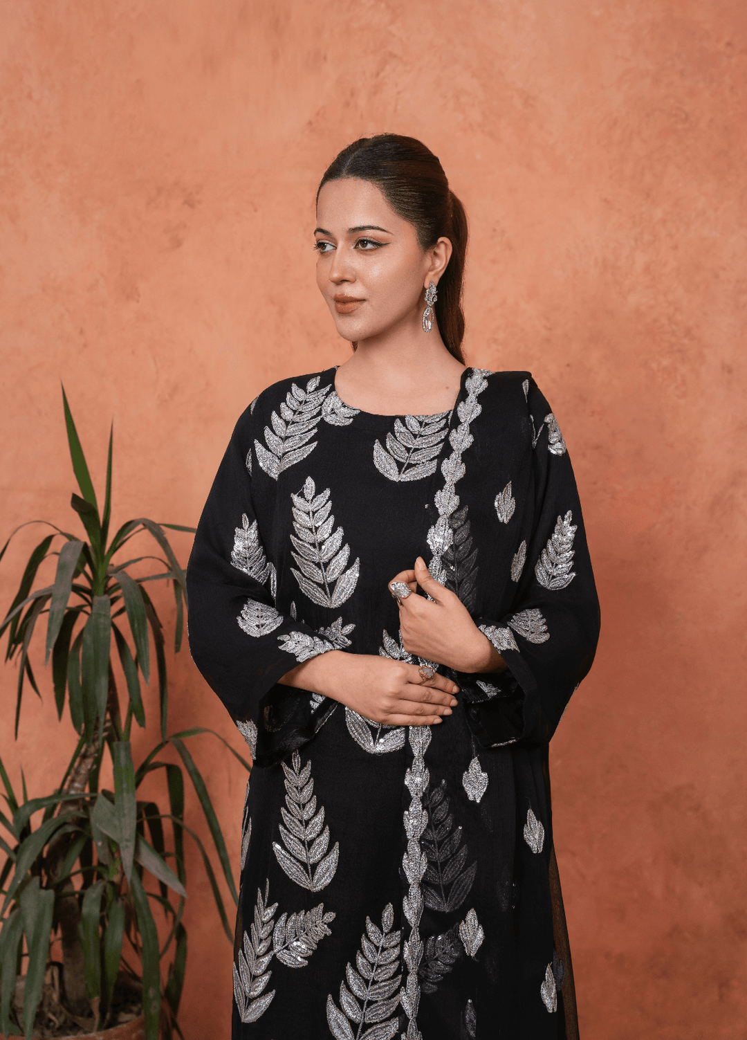 Zarqash by Haniya Mahnoor Women RTW Embroidered Crinkle Chiffon 3 Piece Suit Gulnaar - Festive Collection