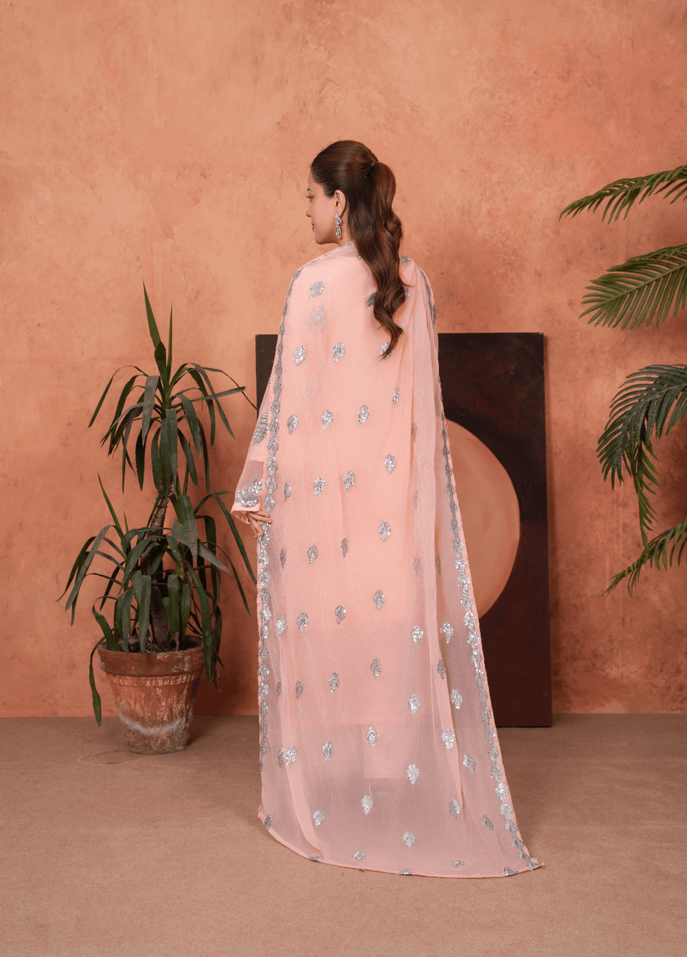 Zarqash by Haniya Mahnoor Women RTW Embroidered Crinkle Chiffon 3 Piece Suit Roshni - Festive Collection