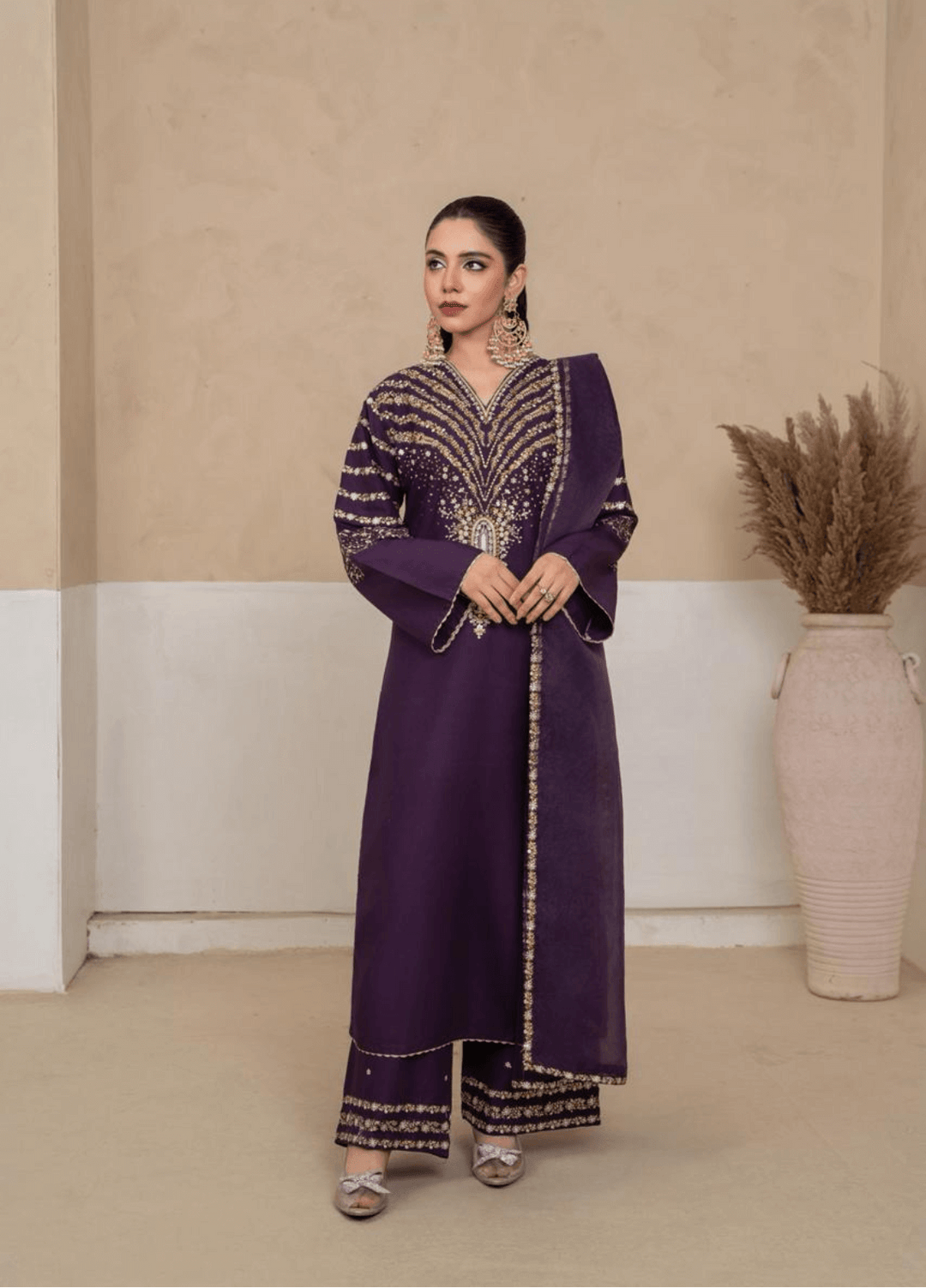 Zarqash by Haniya Mahnoor Women RTW Embroidered Linen 3 Piece Suit Dilkash - Festive Collection