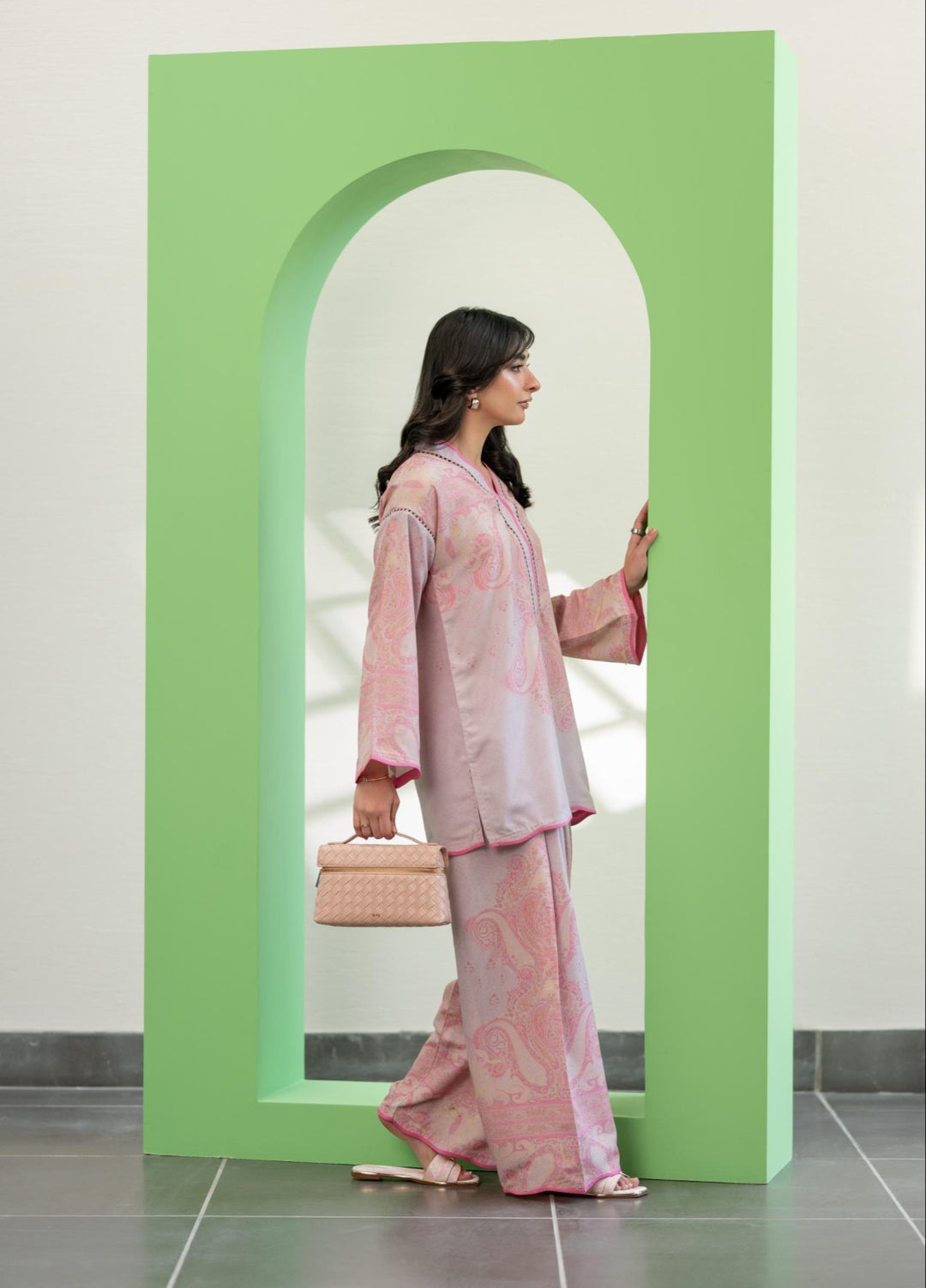 Eid Ki Misaal by Ayesha Somaya RTW Printed Lawn Silk 2 Piece Suit Pop Parade - Eid Collection