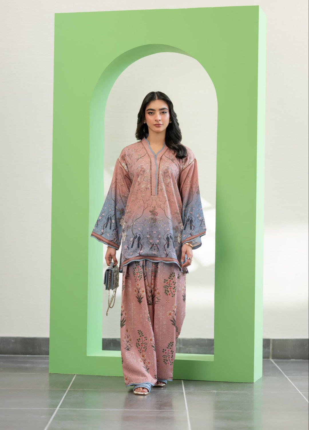 Eid Ki Misaal by Ayesha Somaya RTW Printed Lawn Silk 2 Piece Suit Sugar Rush - Eid Collection