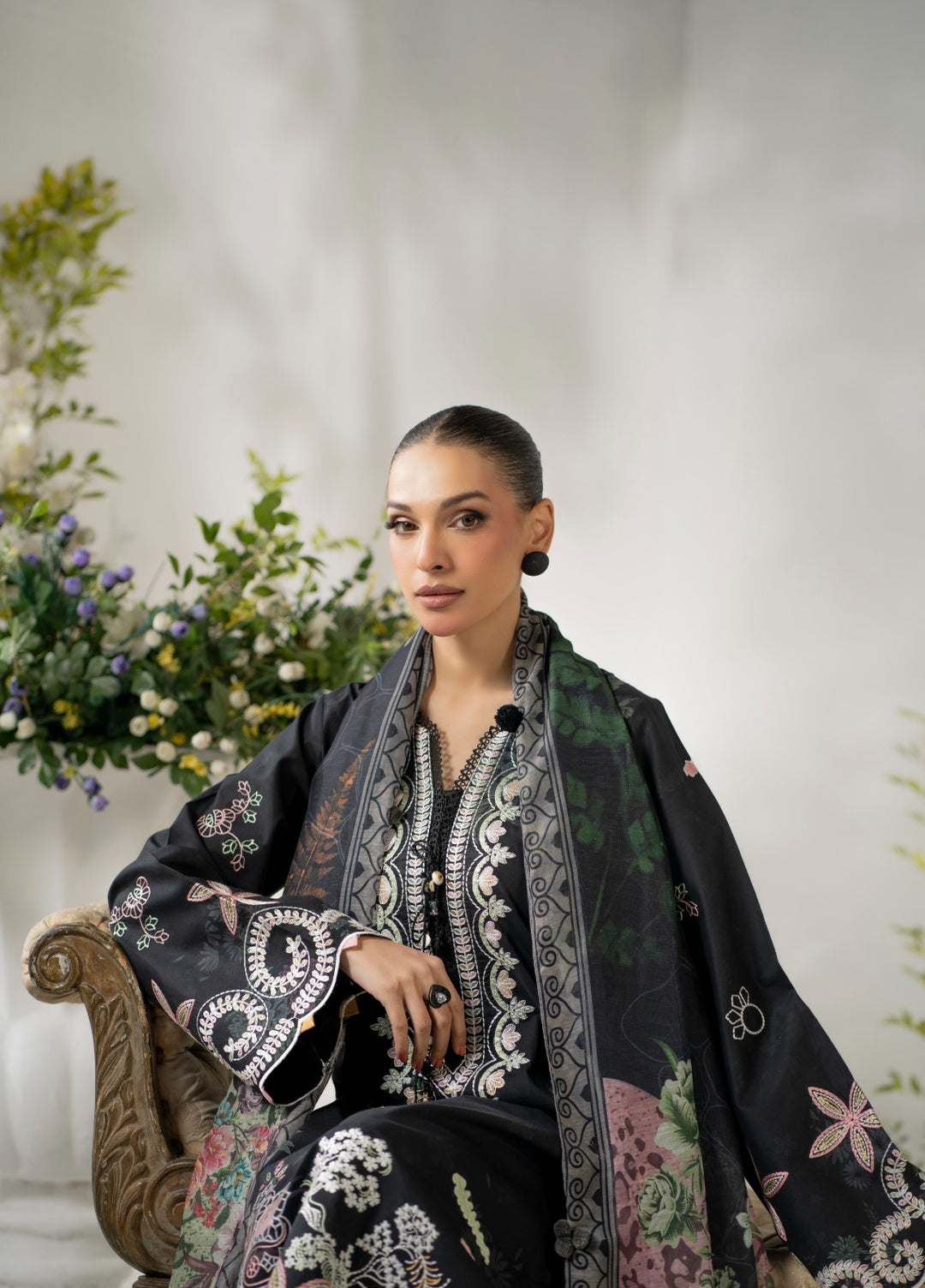 Atiya Irfan Women RTW Embroidered Lawn 3 Piece Suit AT-01 - Summer Collection