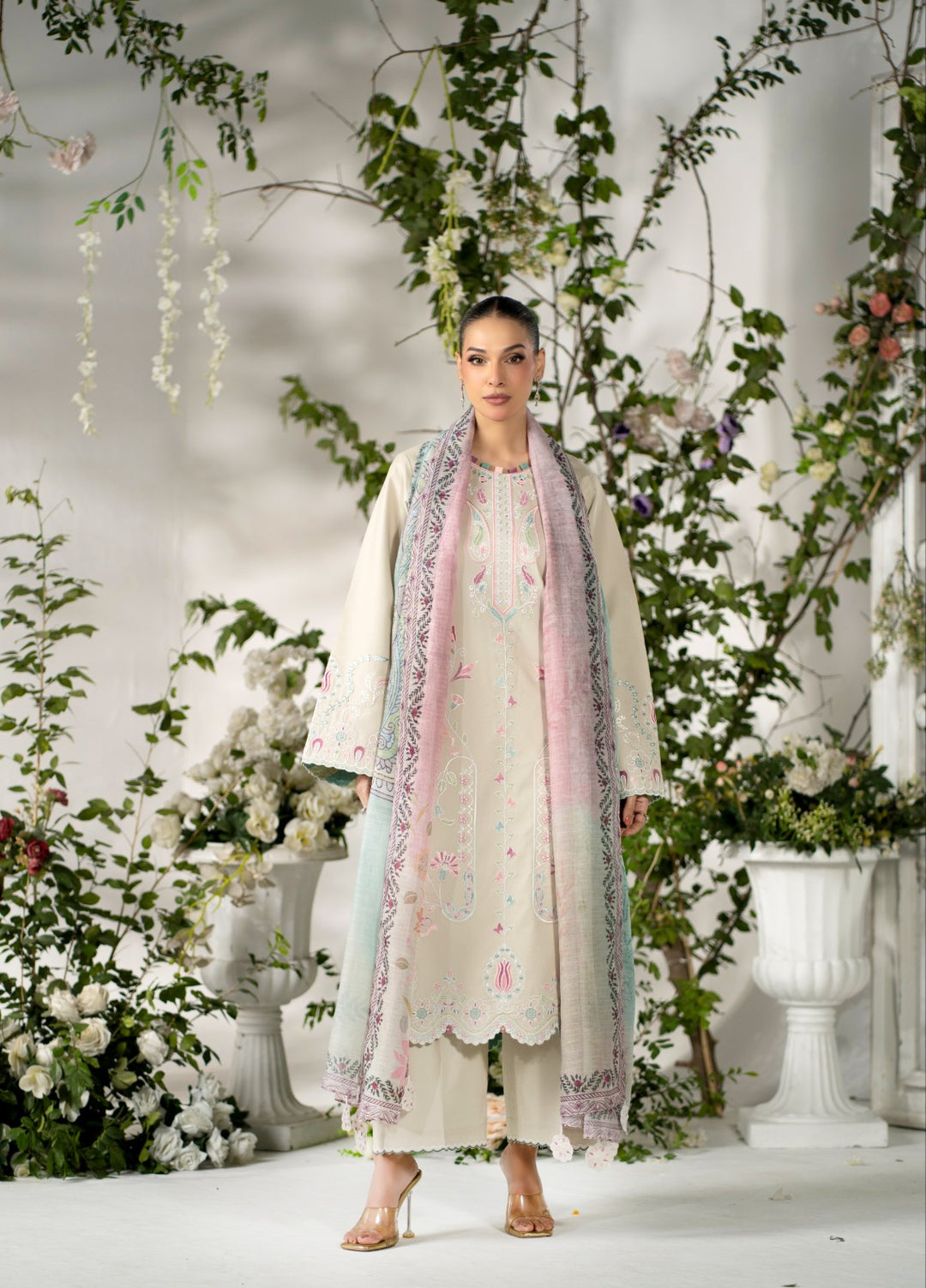 Atiya Irfan Women RTW Embroidered Lawn 3 Piece Suit AT-08 - Summer Collection