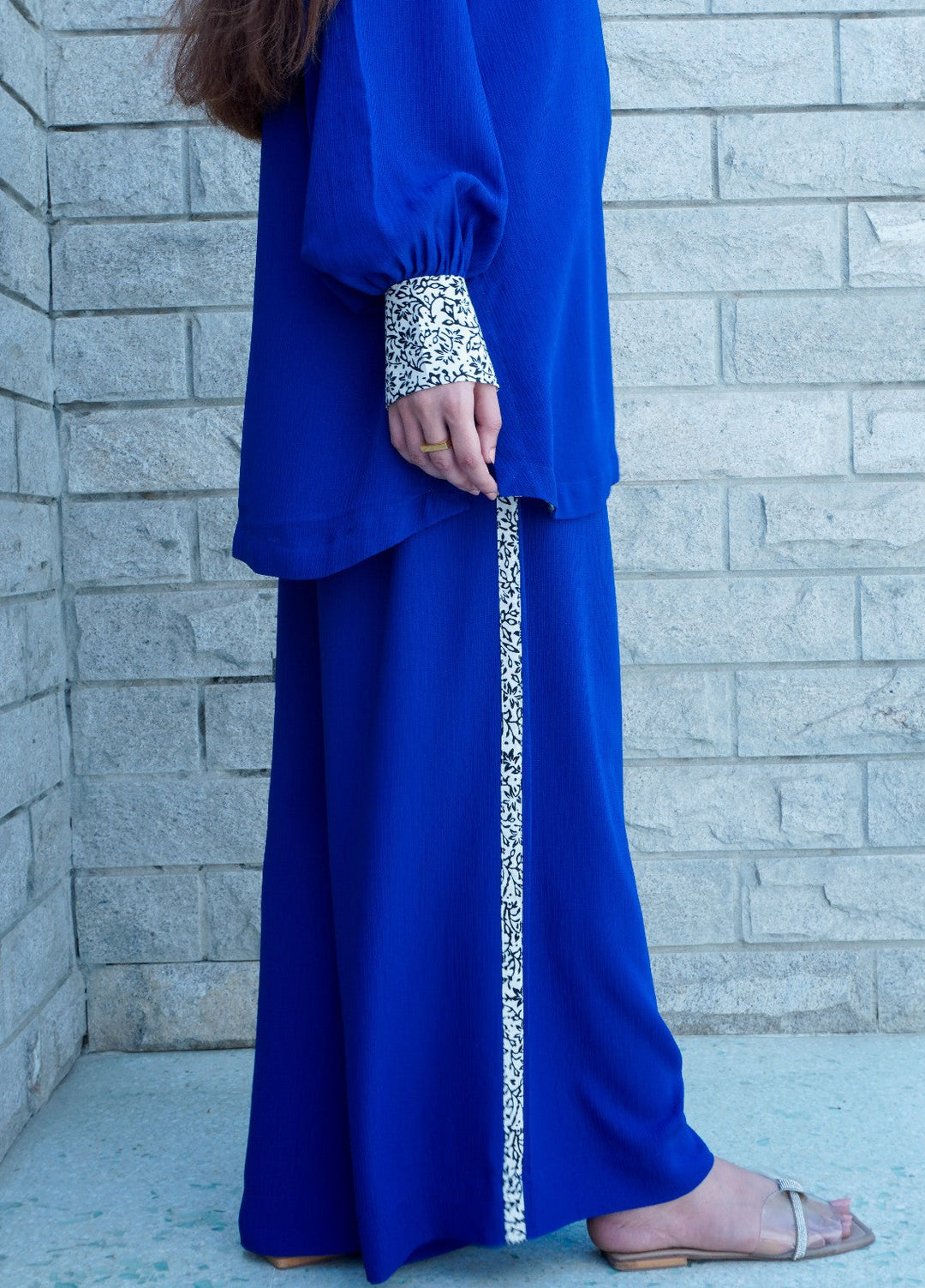 Work Essentials by Deck Up RTW Solids Georgette 2 Piece Bluest Blue - Casual Collection