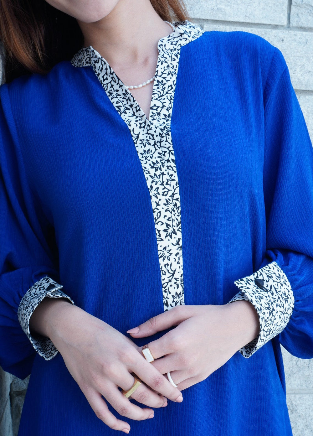 Work Essentials by Deck Up RTW Solids Georgette 2 Piece Bluest Blue - Casual Collection