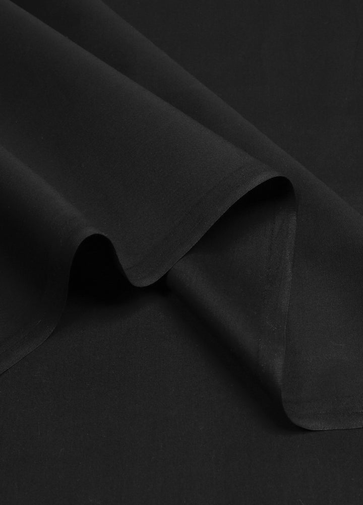 Cotton Valley by Fabrich Unstitched Embroidered Contrast Cotton-Thread Neckline Black Kameez Shlawar - Summer Collection