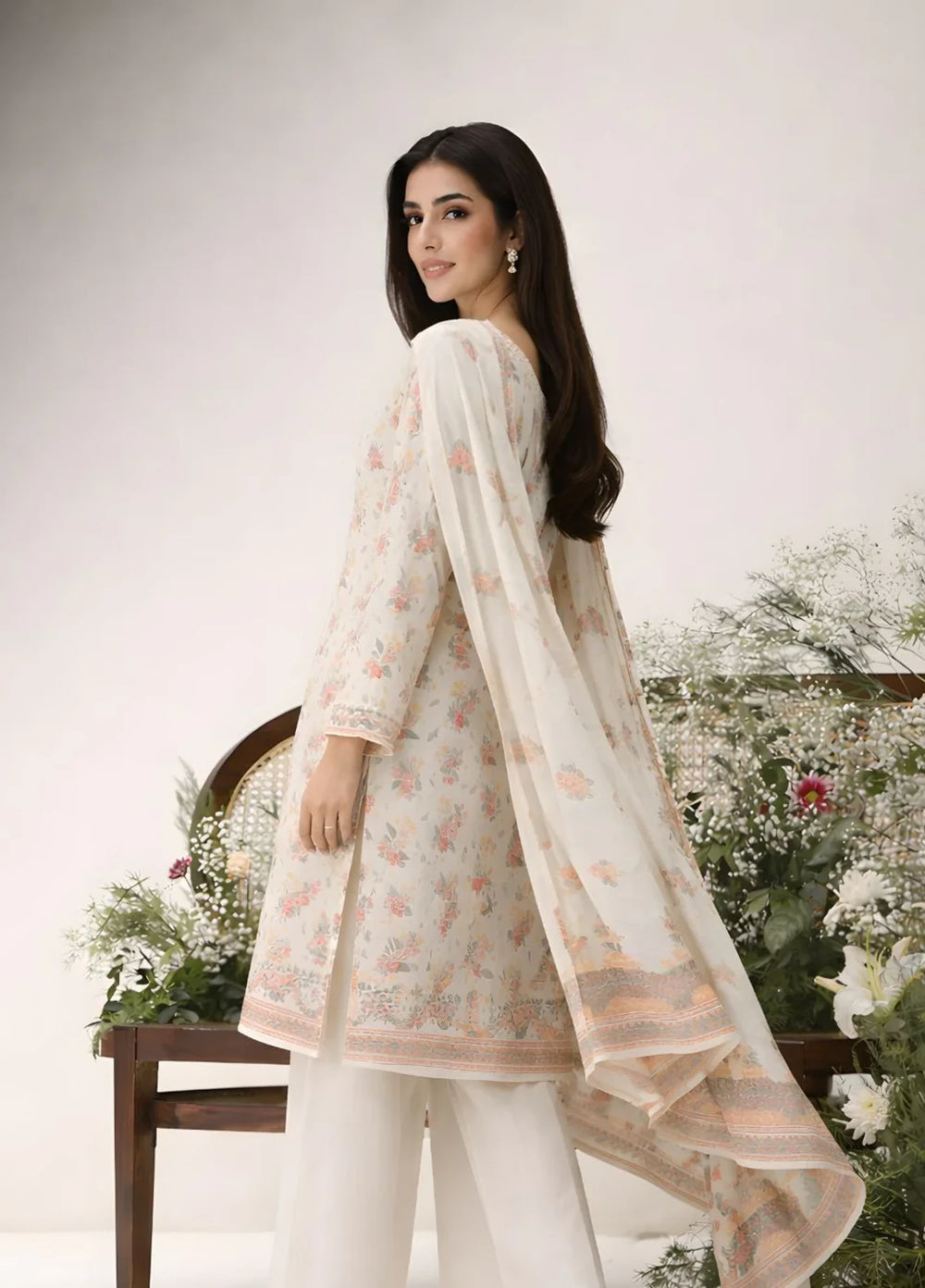 Ayla Studio RTW Printed Premium Lawn Jacquard 3 Piece Gul-e-Narma - Casual Collection