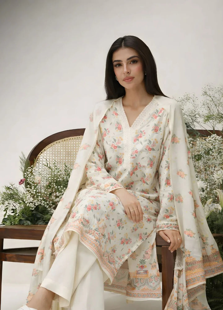 Ayla Studio RTW Printed Premium Lawn Jacquard 3 Piece Gul-e-Narma - Casual Collection