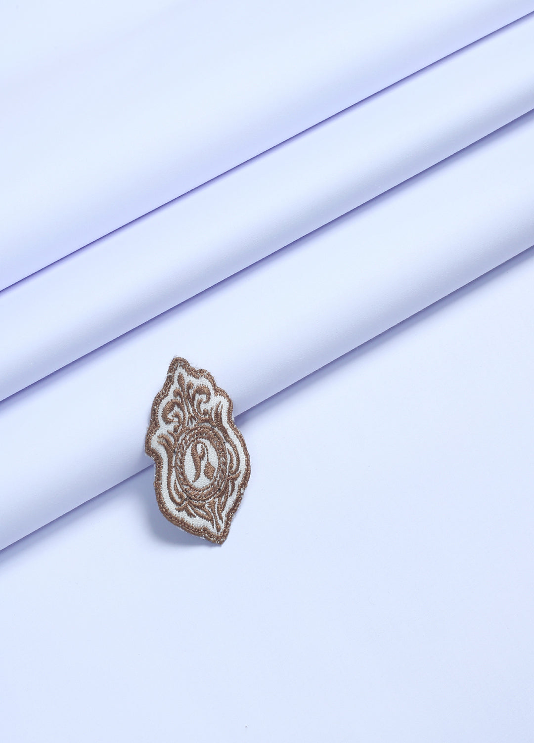 Mizaaj by Fabrich Unstitched Cotton Latha Solids 2 Piece White ML-027 - Summer Collection