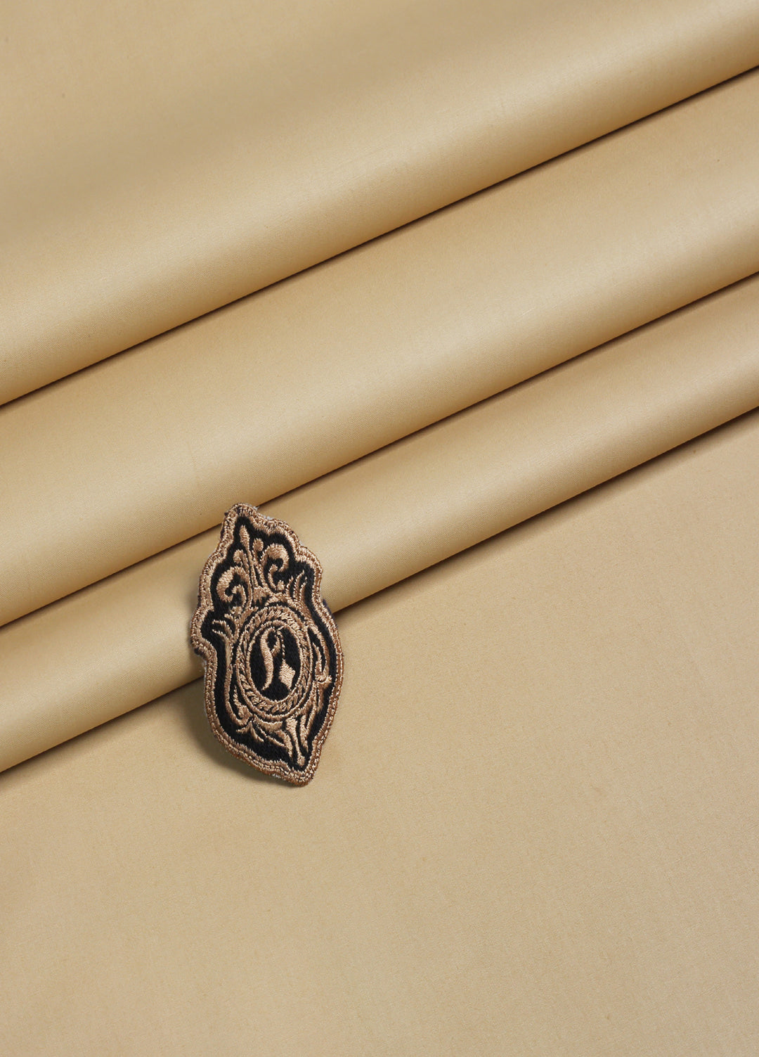 Mizaaj by Fabrich Unstitched Cotton Latha Solids 2 Piece Wheat-Orange ML-033 - Summer Collection