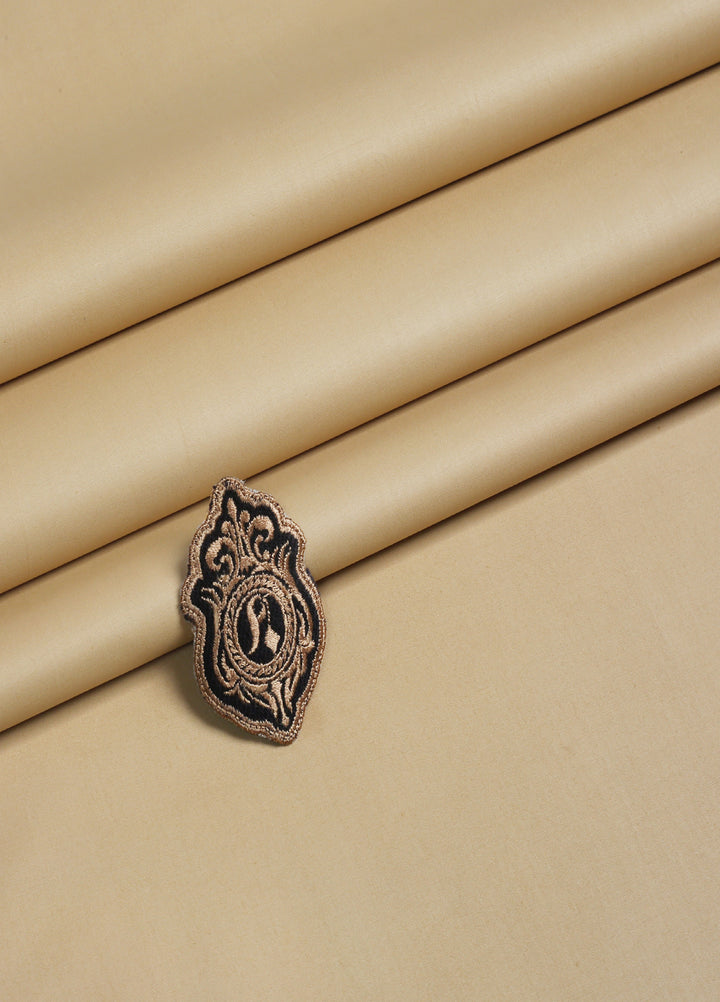 Mizaaj by Fabrich Unstitched Cotton Latha Solids 2 Piece Wheat-Orange ML-033 - Summer Collection