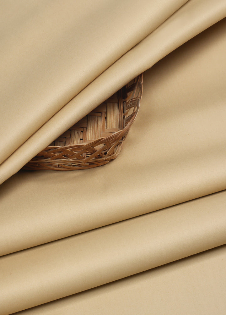 Mizaaj by Fabrich Unstitched Cotton Latha Solids 2 Piece Wheat-Orange ML-033 - Summer Collection