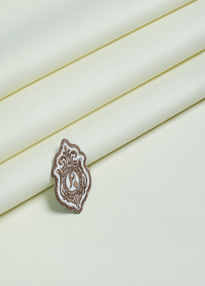 Mizaaj by Fabrich Unstitched Cotton Latha Solids 2 Piece Cream ML-036 - Summer Collection