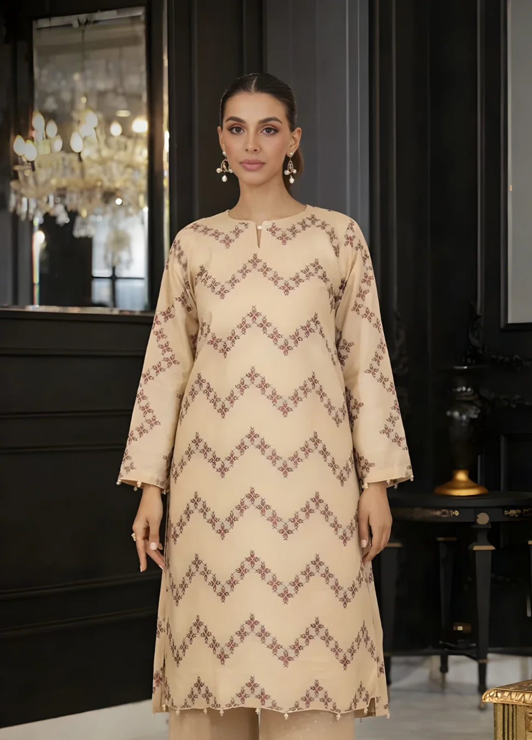 Ayla Studio RTW Printed Premium Dobby Woven 2 Piece Sahar Lines - Casual Collection