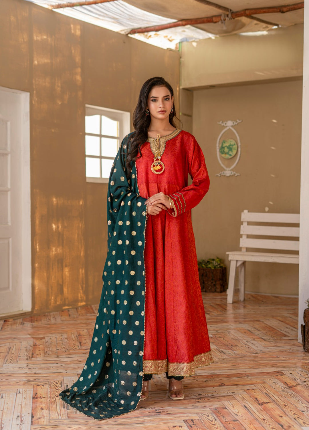 Madiha Gohar Women RTW Embroidered Shimmer Chiffon 3 Piece Mehrzaad Kalidaar - Eid Collection